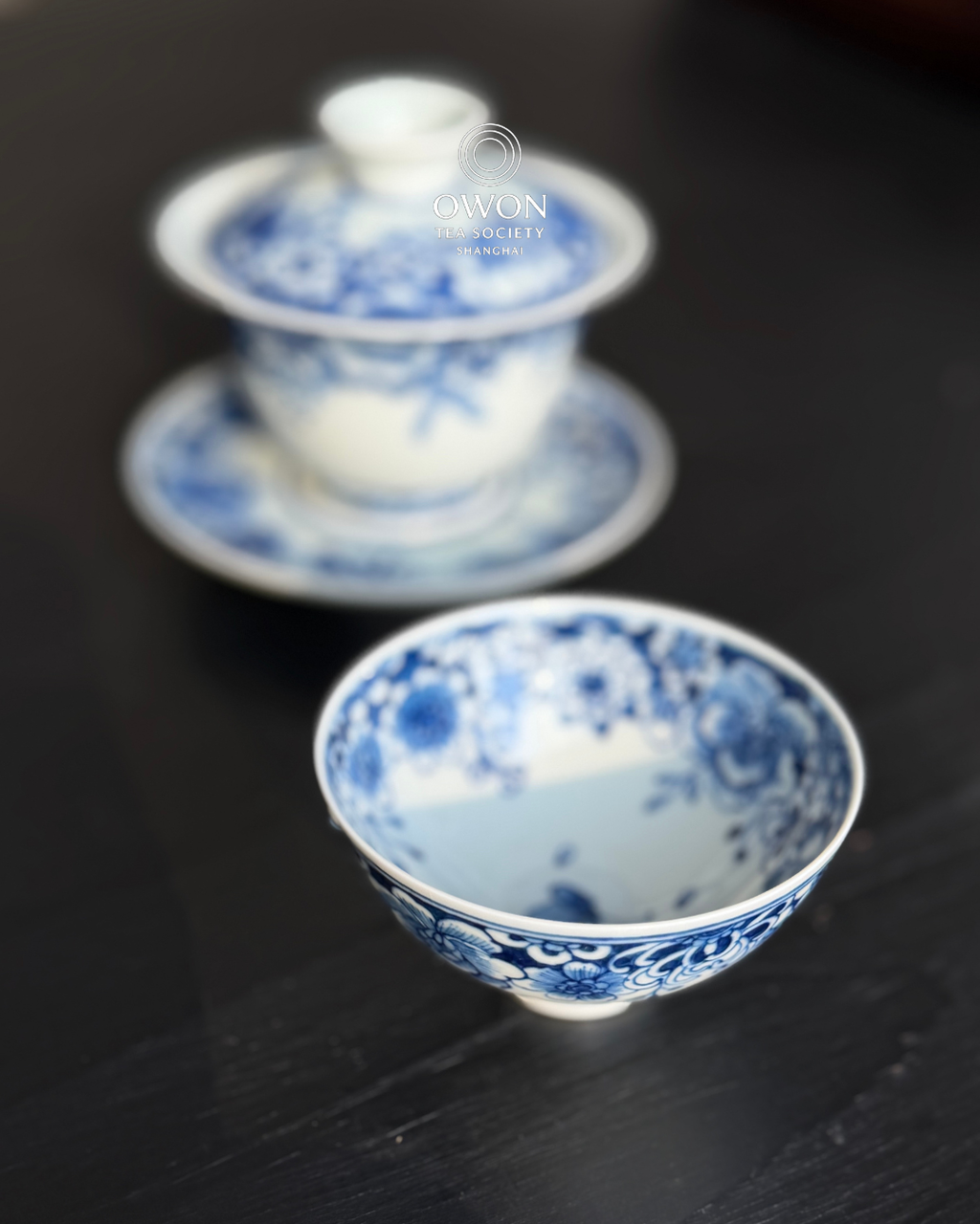 Pre-order_만화문(万花纹) 개완 삼재(三才) 세트와 만화문 계심배(鸡心杯)